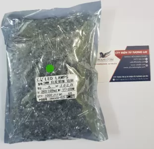 Bịch Led sáng xanh lá  3-3.2V (1000 con) 5mm